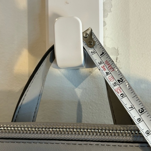 STEVE MADDEN Monogrammed SM vegan Leather Backpack Top Handle Bag Lined Grey - Picture 7 of 12